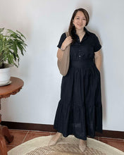 Load image into Gallery viewer, Lysa Premium Linen Maxi Navy Blue Dress 0003