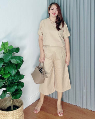 *Ada Plain Mocha Premium Linen Coordinates 0035