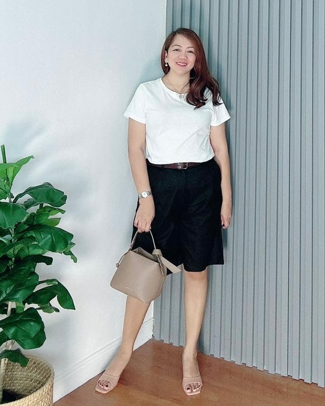 *Camia Premium Linen Black Short 0005