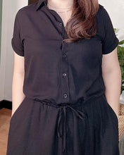 Load image into Gallery viewer, Dahna  Plain Black Dress 0302