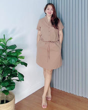 Load image into Gallery viewer, *Zoe Plain Brown Dress 0006