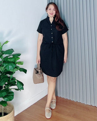 *Zoe Plain Black Dress 0010