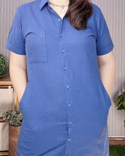 Load image into Gallery viewer, Nica Plain Blue  Dress  0068