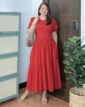 Load image into Gallery viewer, Atasha Maxi Plain Red Dress 0047