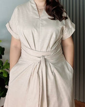 Load image into Gallery viewer, * Vera Plain Premium Linen Dress 0019