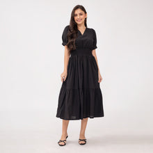 Load image into Gallery viewer, Sigrid Maxi Plain Black  Dress 0048