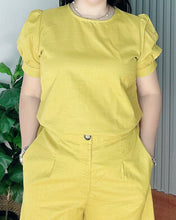 Load image into Gallery viewer, *Chloe Mustard Premium Linen Coordinates 0010