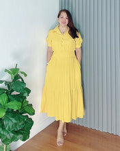Load image into Gallery viewer, *Diana Maxi Plain Mustard Dress 0117