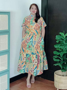 *Selena Maxi Printed Dress 0029