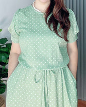 Load image into Gallery viewer, *Alexa Polka Sage Dress 0075
