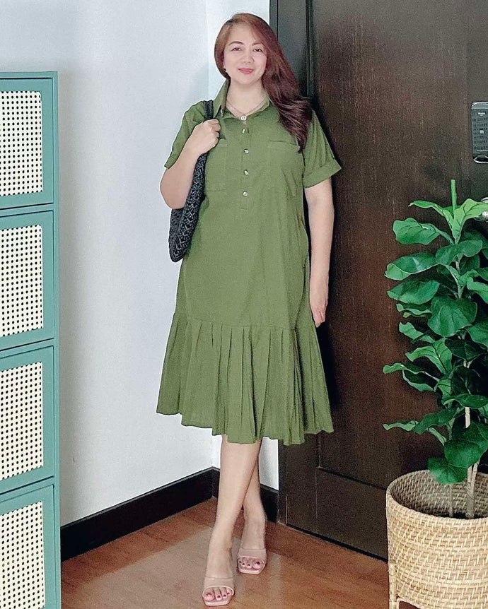*Harper Plain Lemon Green Dress 0002