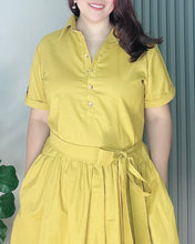 Load image into Gallery viewer, *Ara Premium Linen Mustard Dress 0007