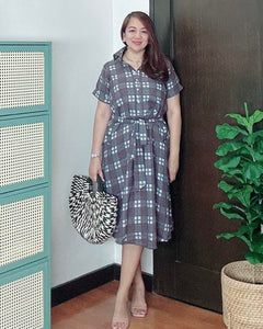 *Luna Checkered Dress 0036