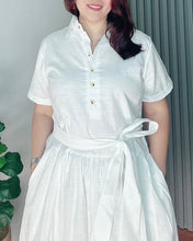 Load image into Gallery viewer, *Ara Premium Linen White Dress 0011