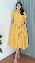 Load image into Gallery viewer, *Ara Eyelet Mustard Dress 0031