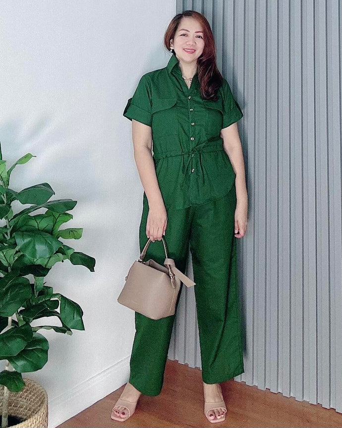 *Ingrid Premium Linen Green Coordinates 0007