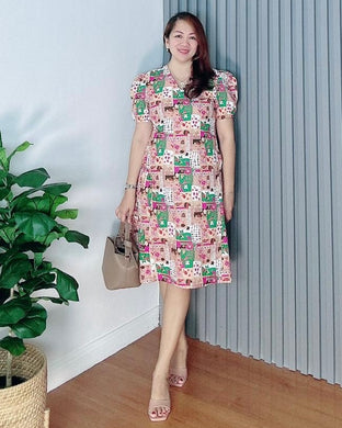 *Lora Printed Dress 0083