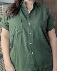 Heart Plain Army Green Coordinates 0109