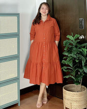 Load image into Gallery viewer, *Lucy Plain Rust Orange Dress 0010
