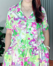 Load image into Gallery viewer, *Dahna Drawstring Printed Dress 0356