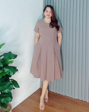 Load image into Gallery viewer, Belle Plain Cotton Linen Dress 0006