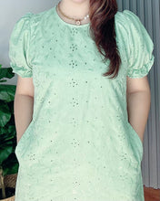 Load image into Gallery viewer, Scarlet  Sage Eyelet Dress 0019