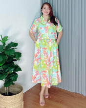 Load image into Gallery viewer, *Donna Printed Drawstring Dress 0371