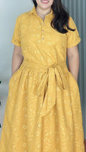 Load image into Gallery viewer, *Ara Eyelet Mustard Dress 0031