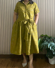 Load image into Gallery viewer, *Ara Eyelet Olive green Dress 0029