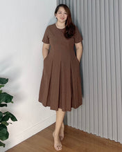 Load image into Gallery viewer, Belle Plain Cotton Linen Dress 0002