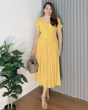 Load image into Gallery viewer, *Aubrey Plain Mustard Dress 0151