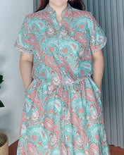 Load image into Gallery viewer, *Donna Printed Drawstring Dress 0363