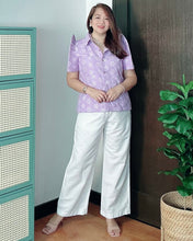 Load image into Gallery viewer, *Maria Filipiñana Inspired Eyelet Top 0029