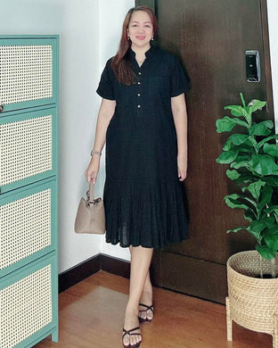 *Ivy Plain Black Dress 0001
