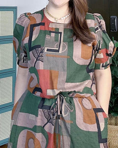 *Alexa Printed Dress 0060