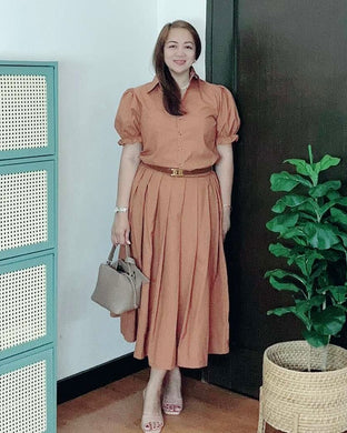 Amber Premium Linen  Top and Skirt Coordinates 0001