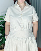 Load image into Gallery viewer, *Lysa Maxi Premium Linen Offwhite Dress 0070