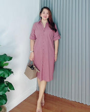 Load image into Gallery viewer, *Lara Plain Cotton Linen Dress 0077