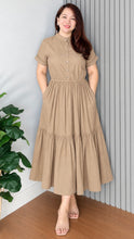 Load image into Gallery viewer, *Selena Cotton Linen Brown Dress 0044