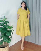 Load image into Gallery viewer, Belle Premium Linen Mustard Dress 0016
