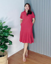 Load image into Gallery viewer, *Harper Plain Rusty Red Dress 0011