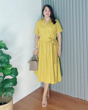 Load image into Gallery viewer, *Ara Premium Linen Mustard Dress 0007
