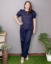 Load image into Gallery viewer, Kendra Premium Linen Navy Blue Coordinates 0135