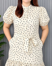 Load image into Gallery viewer, Celeste Polka Dot Puff Sleeve Tiered Dress 0001