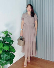 Load image into Gallery viewer, *Anika Maxi Plain Taupe Dress 0005