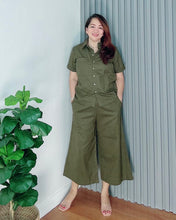 Load image into Gallery viewer, *Monique Premium Linen Army Green Coordinates 0013