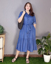 Load image into Gallery viewer, Lucy Plain Soft Denim Dress 0013