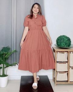 Bianca Maxi Plain Dress 0080