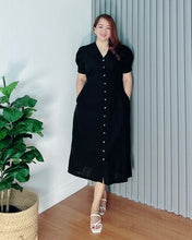 Load image into Gallery viewer, *Irish Maxi Plain Black Dress 0005