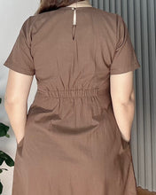 Load image into Gallery viewer, Belle Plain Cotton Linen Dress 0002
